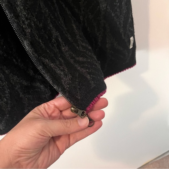 Kauni Design Wool Jacket Sweater Long Felted Butterfly Zip Danish Winter L - Picture 12 of 16